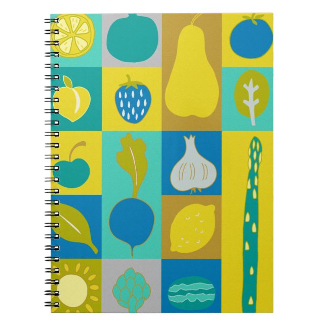 Caderno Espiral Veggie Blocks I (Frente)
