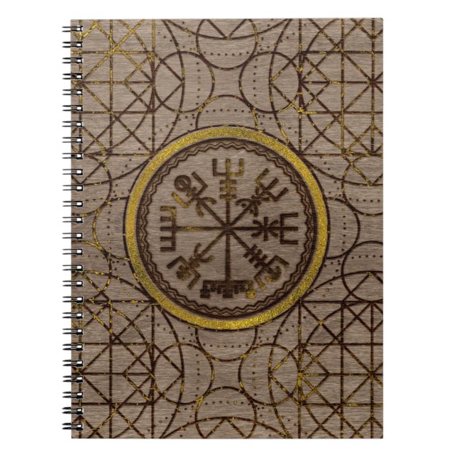 Caderno Espiral Vegvisir. O compasso mágico de Viking da navegação (Frente)