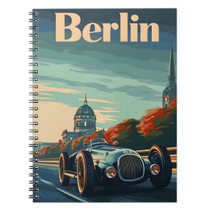 Caderno Espiral Veículo de corrida de vindima em Berlim