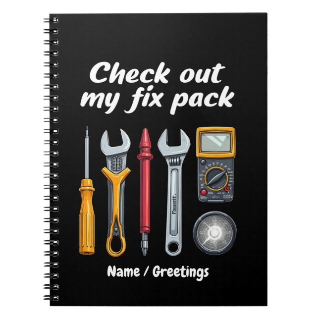 Caderno Espiral Veja Meu Fixpack O Kit Premium Personalizado (Frente)