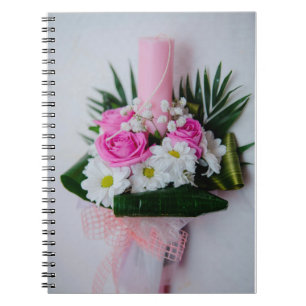 Caderno Espiral Vela batismo