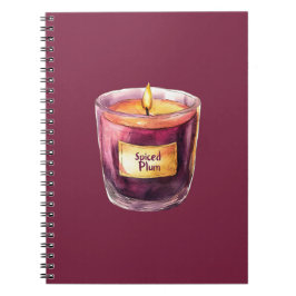 Caderno Espiral Vela Dourada Borgonha