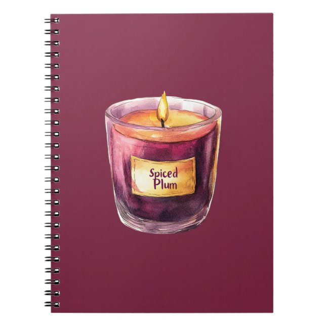 Caderno Espiral Vela Dourada Borgonha (Frente)