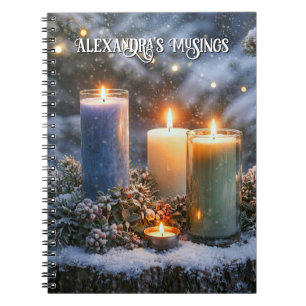Caderno Espiral Velas na Revista Mística de Neve
