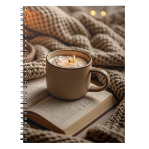 Caderno Espiral Velas quentes e aconchegantes numa noite tranquila
