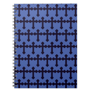 Caderno Espiral Velha cruz cristã roxa