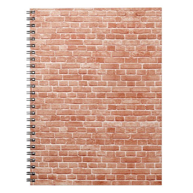 Caderno Espiral Velho muro vermelho de tijolos. (Frente)