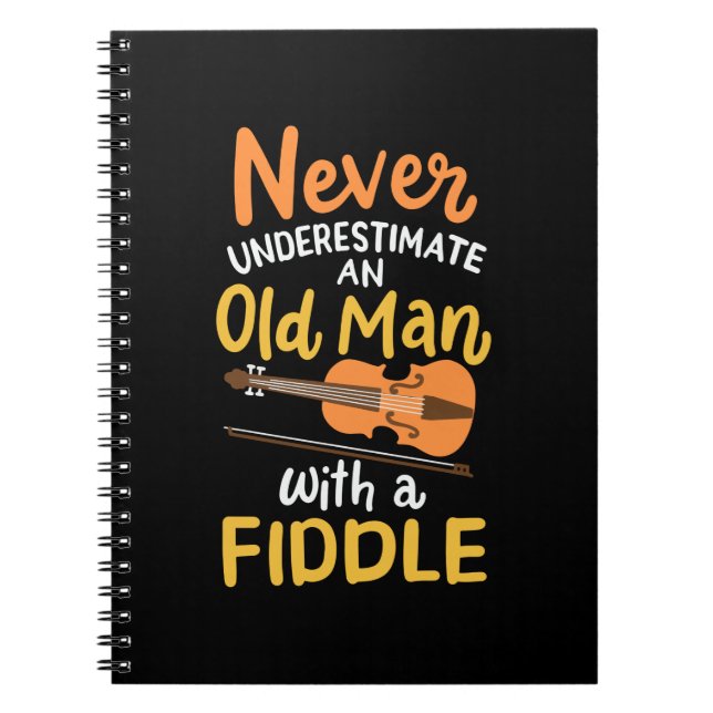 Caderno Espiral Velho Violinista (Frente)