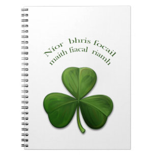 Caderno Espiral Velhos ditados irlandeses em produtos de design ir