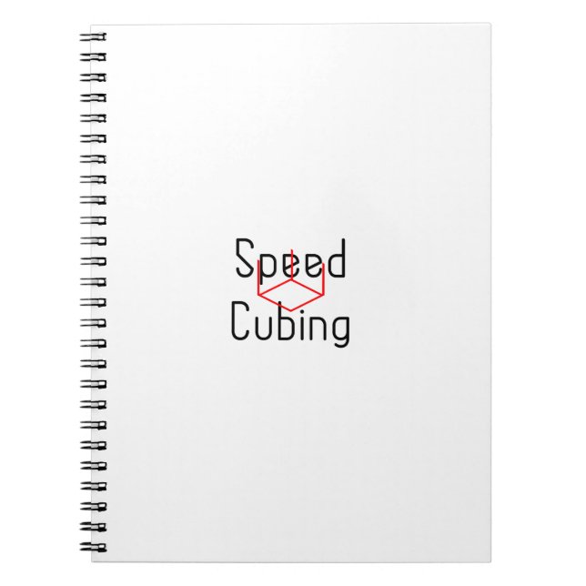 Caderno Espiral Velocidade que cuba o imbecil do cubo da (Frente)
