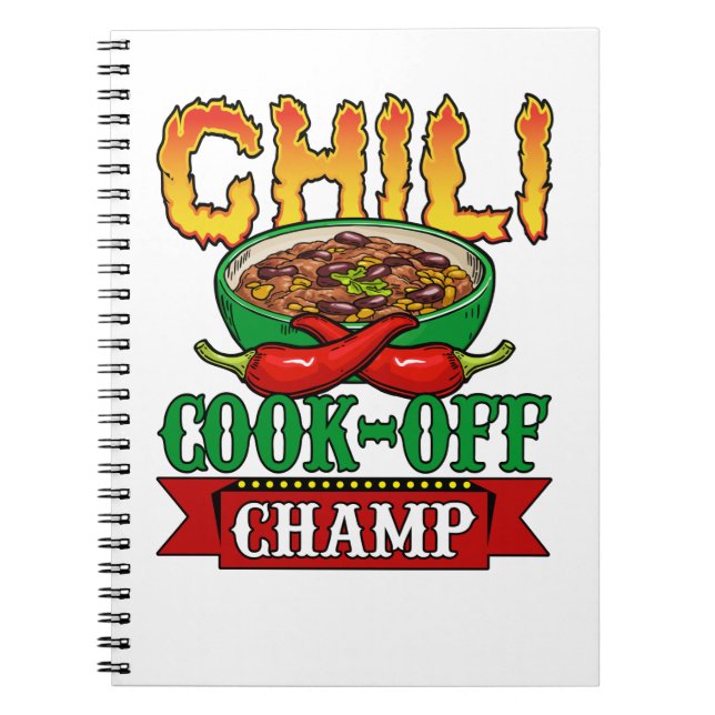 Caderno Espiral Vencedor da Competição Chilli Cook Off Champ (Frente)