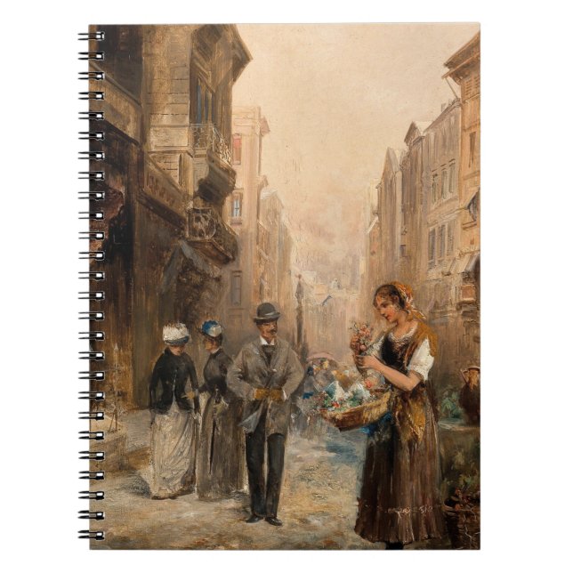 Caderno Espiral Vendedor de Flores - Emil Barbarini (Frente)
