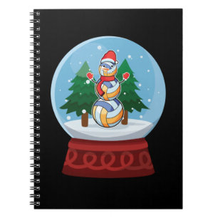 Caderno Espiral Vendedor de Voleibol da Neve de Natal