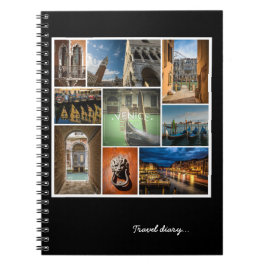 Caderno Espiral Veneza, Itália, Diário de Viagem da Europa