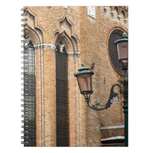 Caderno Espiral Veneza, Veneto, Itália - Um poste de iluminação es