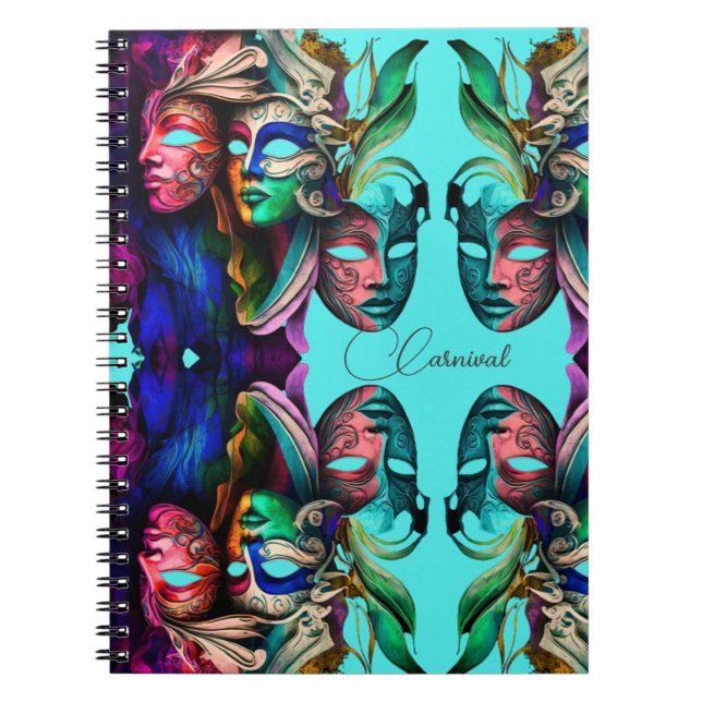 Caderno Espiral Venice Carnival Mask (Frente)