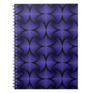 Caderno Espiral Ventilador 3D Geométrico 3D Roxo