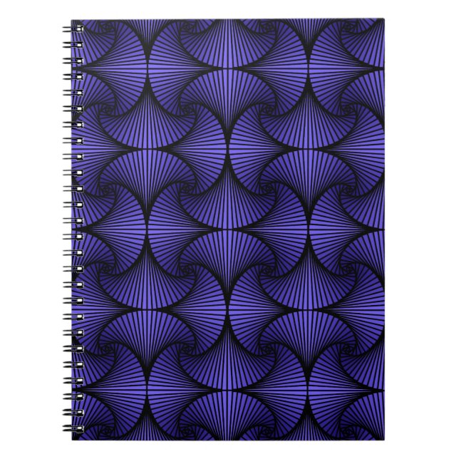 Caderno Espiral Ventilador 3D Geométrico 3D Roxo (Frente)