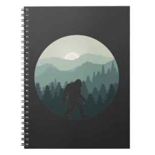 Caderno Espiral Ventilador Sasquatch Da Floresta De Montanha Bigfo