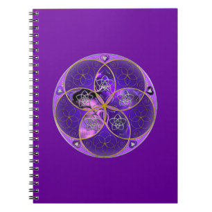 Caderno Espiral Venus Flower of Love fineART rosa violeta