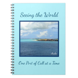 Caderno Espiral Ver o Diário do World Port of Call Cruise