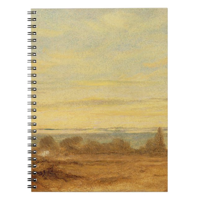Caderno Espiral Verão de John Constable | - paisagem da noite (Frente)