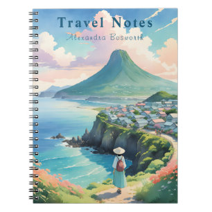 Caderno Espiral Verão personalizado no notebook sul-coreano Viagem
