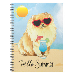 Caderno Espiral Verão Pomeranian