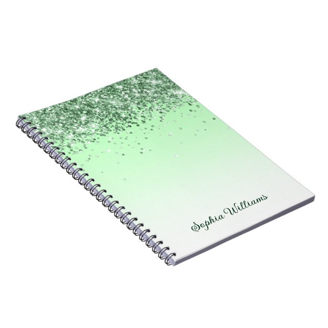 Caderno Espiral Verde brilhante (Lado Direito)