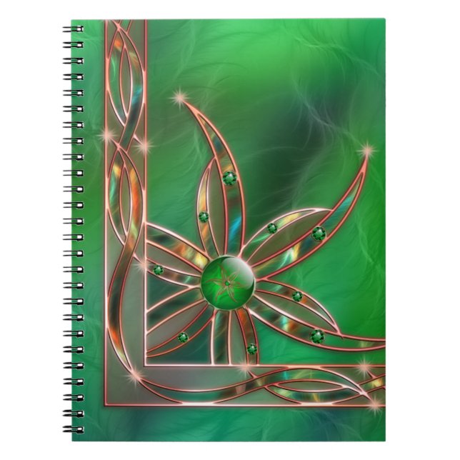 Caderno Espiral Verde como o notebook Grass (Frente)
