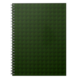 Caderno Espiral Verde conífero, sólido, geométrico.