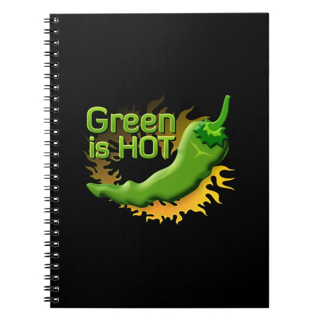 Caderno Espiral Verde é QUENTE (Frente)