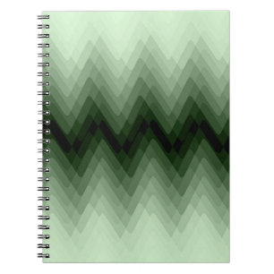 Caderno Espiral Verde escuro e ziguezague da menta. travesseiro de