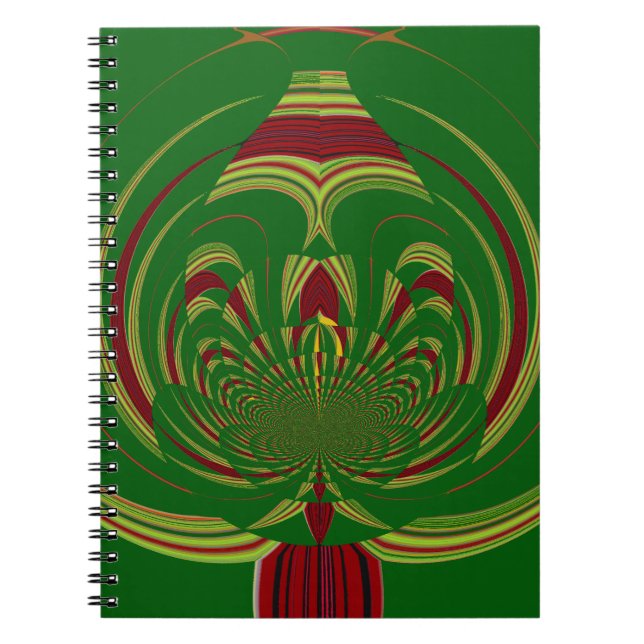 Caderno Espiral Verde Floral (Frente)