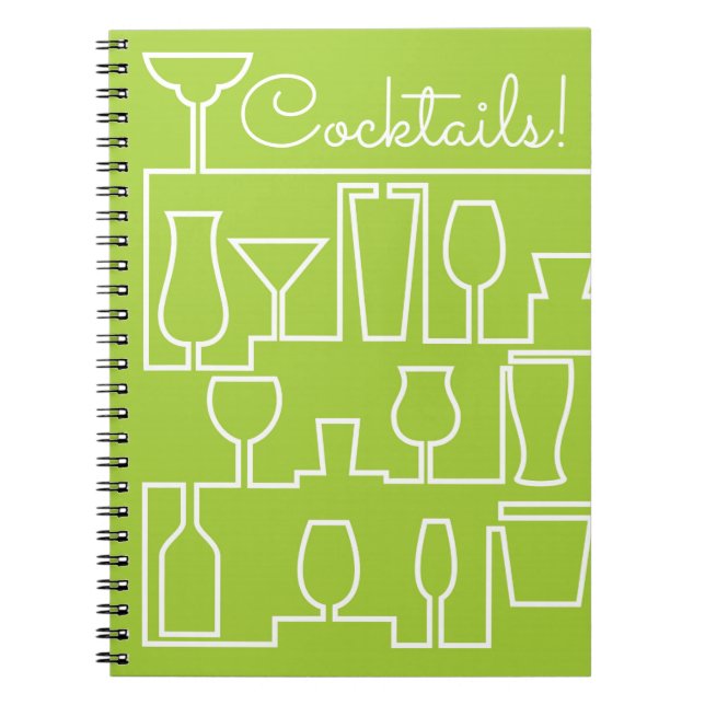 Caderno Espiral Verde limão coquetel (Frente)