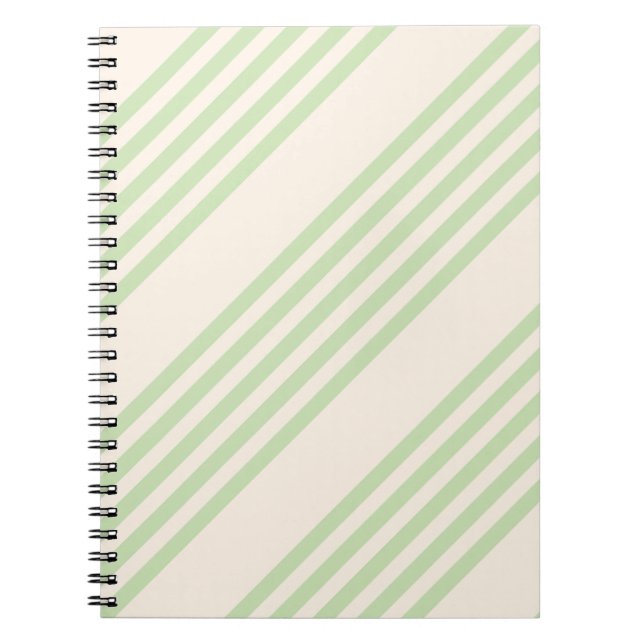 Caderno Espiral Verde pálido e bege cinco faixas (Frente)