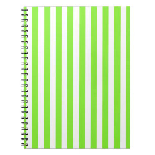 Caderno Espiral Verdes limões e faixas brancas de doces