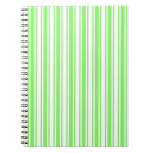 Caderno Espiral Verdes limões e faixas brancas de doces