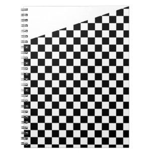 Caderno Espiral Verificador Preto e Branco Deslizado Superior