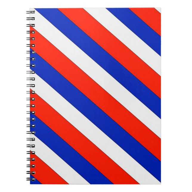 Caderno Espiral Vermelho Branco e Azul Strike (Frente)
