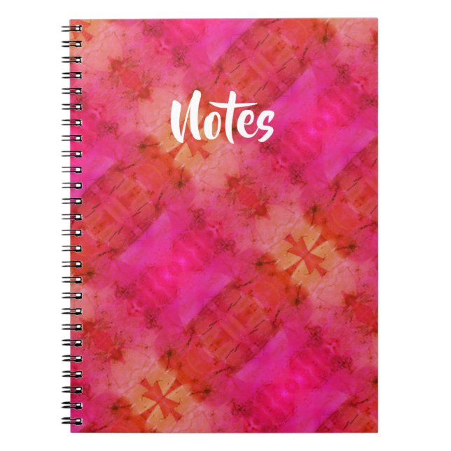 Caderno Espiral Vermelho E Rosa (Frente)