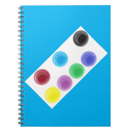 Caderno Espiral Vermelho-preto-azul