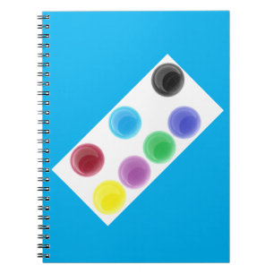 Caderno Espiral Vermelho-preto-azul