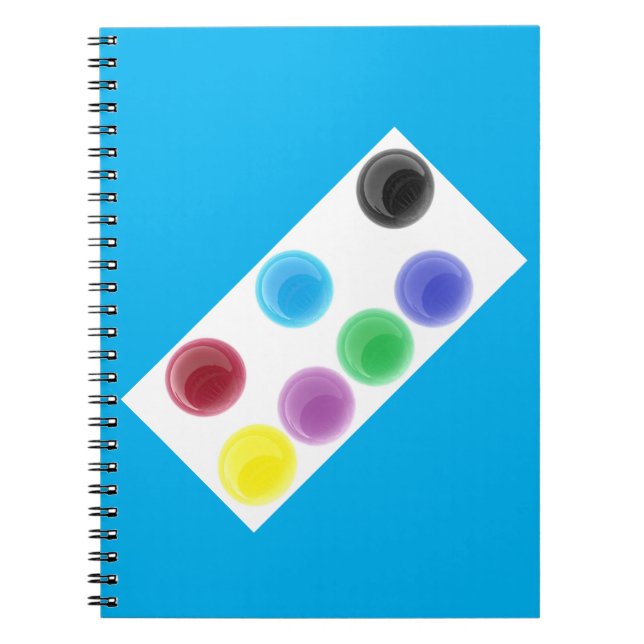 Caderno Espiral Vermelho-preto-azul (Frente)