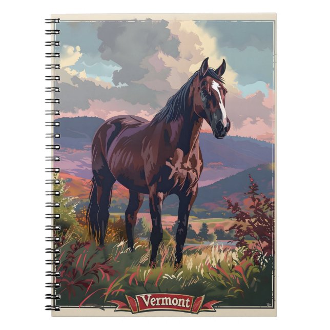 Caderno Espiral Vermont Horse (Frente)