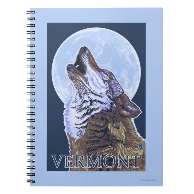 Caderno Espiral VermontHowling Wolf (Frente)