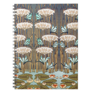 Caderno Espiral Verneuil Libélula Nenúfar Arte Nouveau: Vintage