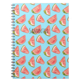 Caderno Espiral Verões: Watercolor Watermelon Slices