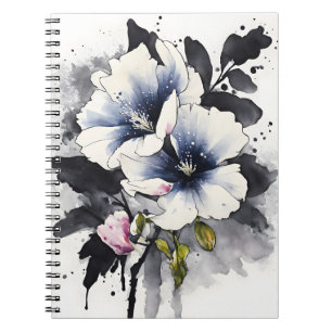 Caderno Espiral Veronica - Flores aquarela