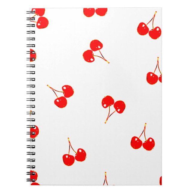 Caderno Espiral Versão do padrão Cherry Pop (Frente)